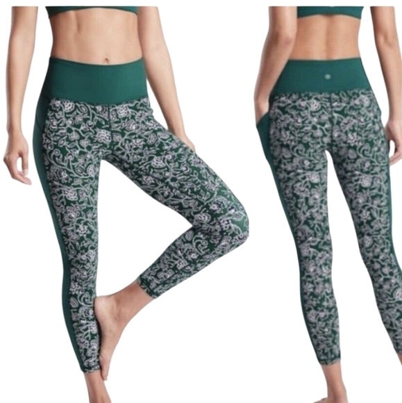 Athleta Women's Affirmation Dragonfly Kamala Floral 7/8 Leggings Size Small - Picture 11 of 11